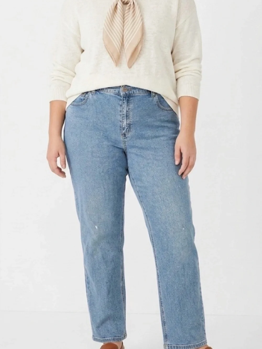 Coldwater Creek Straight Leg Jeans Size 20W Medium Wash Stretch Denim‎